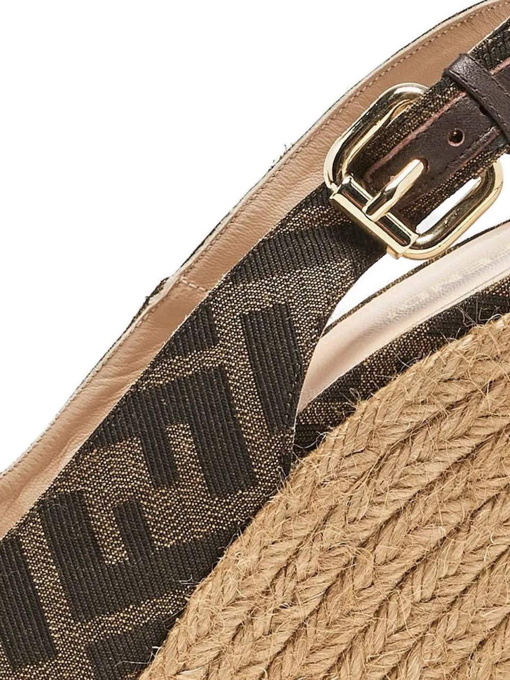 Fendi Pre-Owned Slingback sandalen met sleehak - Bruin