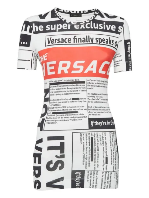 Versace Pre-Owned newspaper-print T-shirt