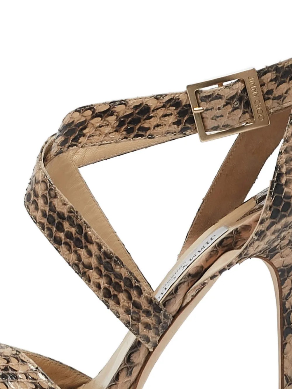 Jimmy Choo Pre-Owned 135 mm leren sandalen - Bruin