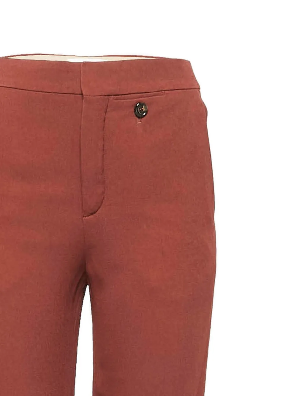 Chloé Pre-Owned 2024 crêpe broek met voorzak - Bruin