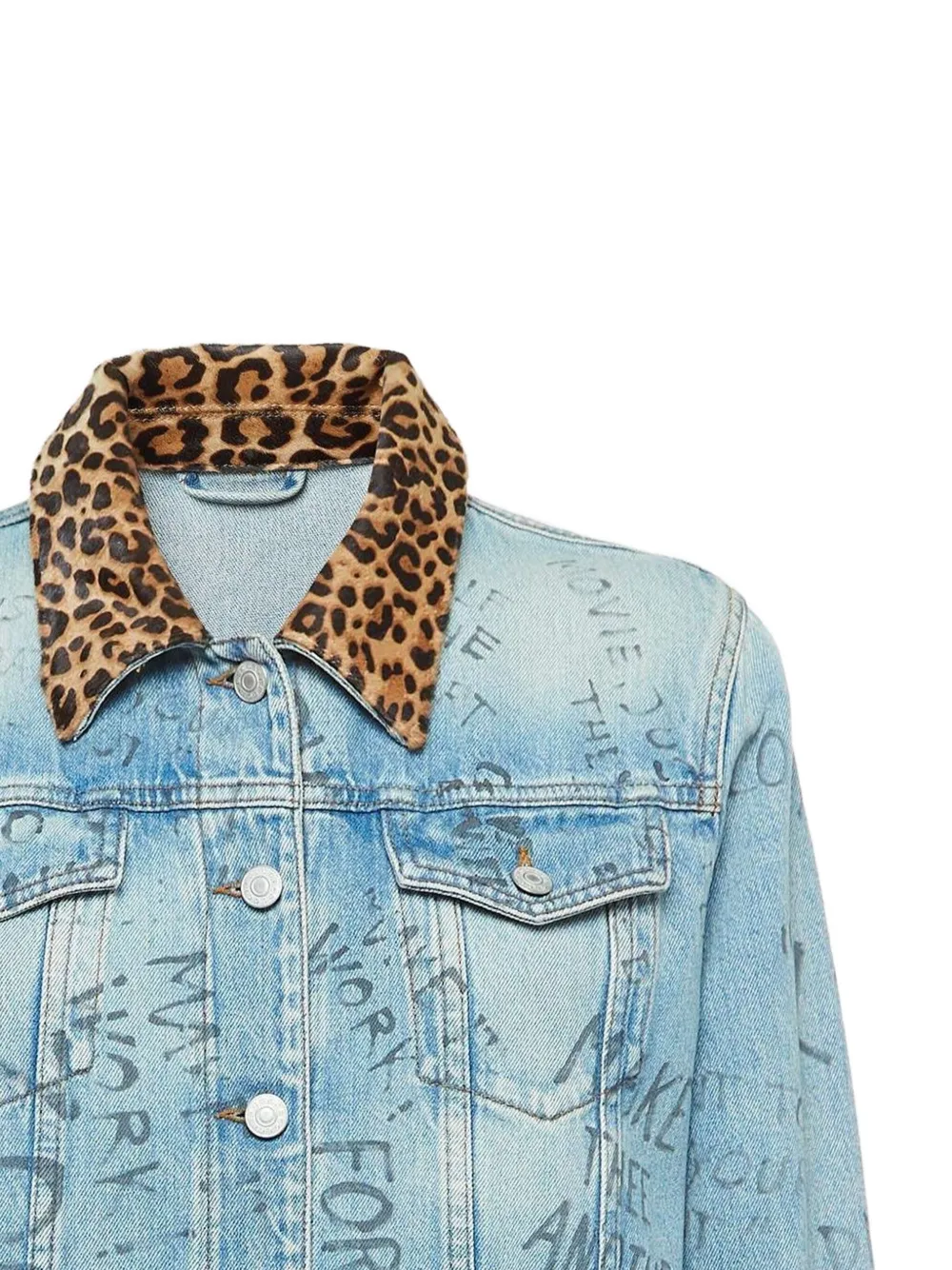 Gucci Pre-Owned text-print denim jacket | Image 2
