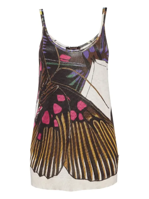 Roberto Cavalli Vintage butterfly-print tank top