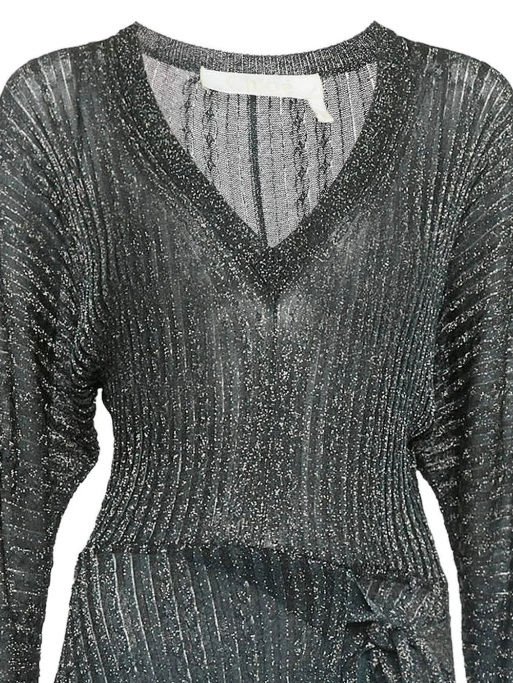 See By Chloé Vintage Pre-owned gebreide jurk met lange achterkant - Grijs