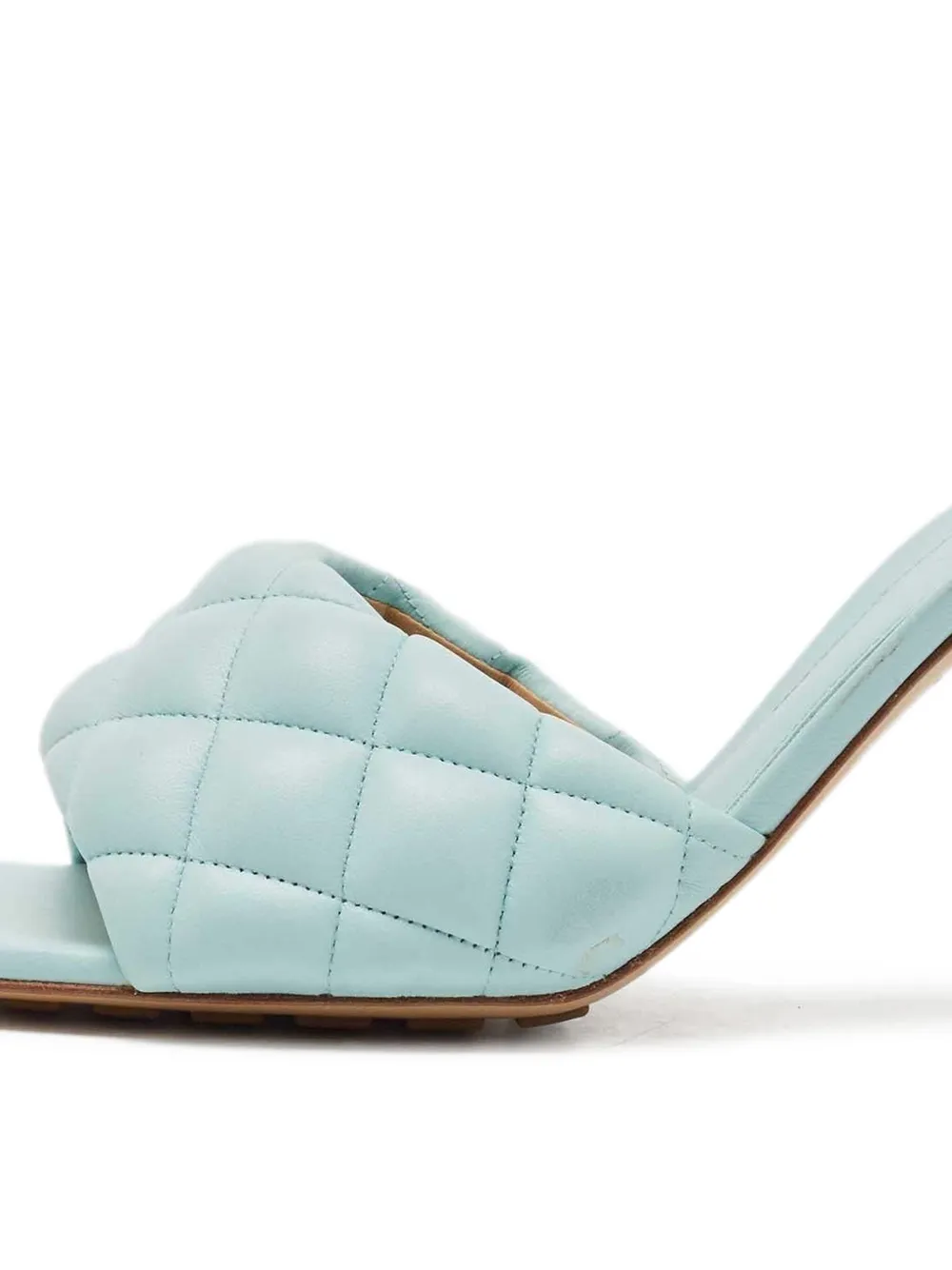 Bottega Veneta Pre-Owned 100 mm gewatteerde leren sandalen - Blauw