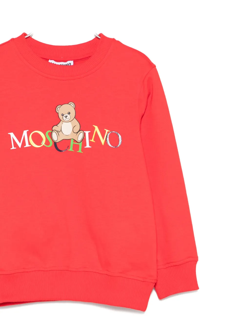 Moschino Kids Sweater met teddybeer-logo Rood