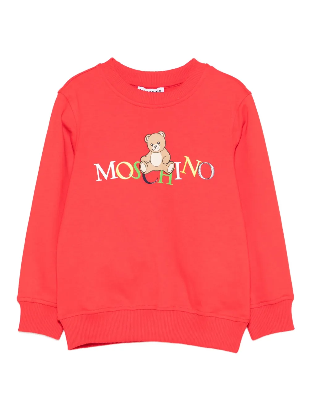 Moschino Kids Sweater met teddybeer-logo Rood