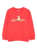 Moschino Kids teddy-logo sweatshirt - Red
