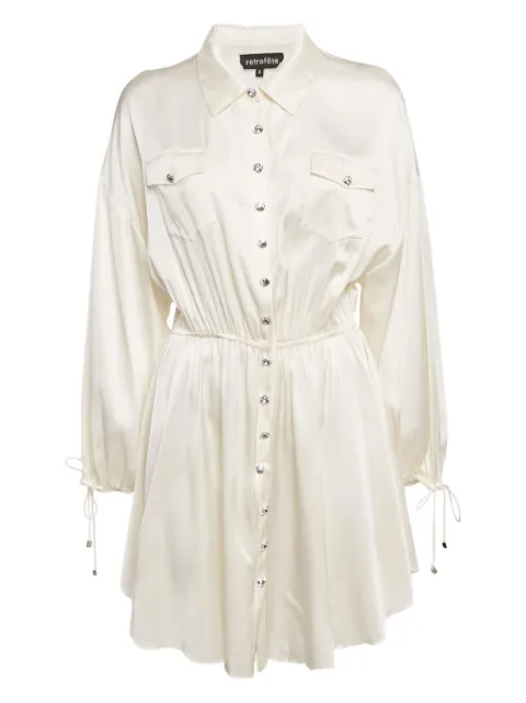 Retrofete satin shirt dress