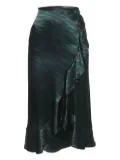GANNI 2024 satin skirt - Green