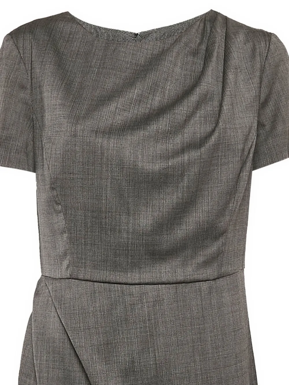 Armani Vintage 2024 gedrapeerde jurk met korte mouwen - Grijs