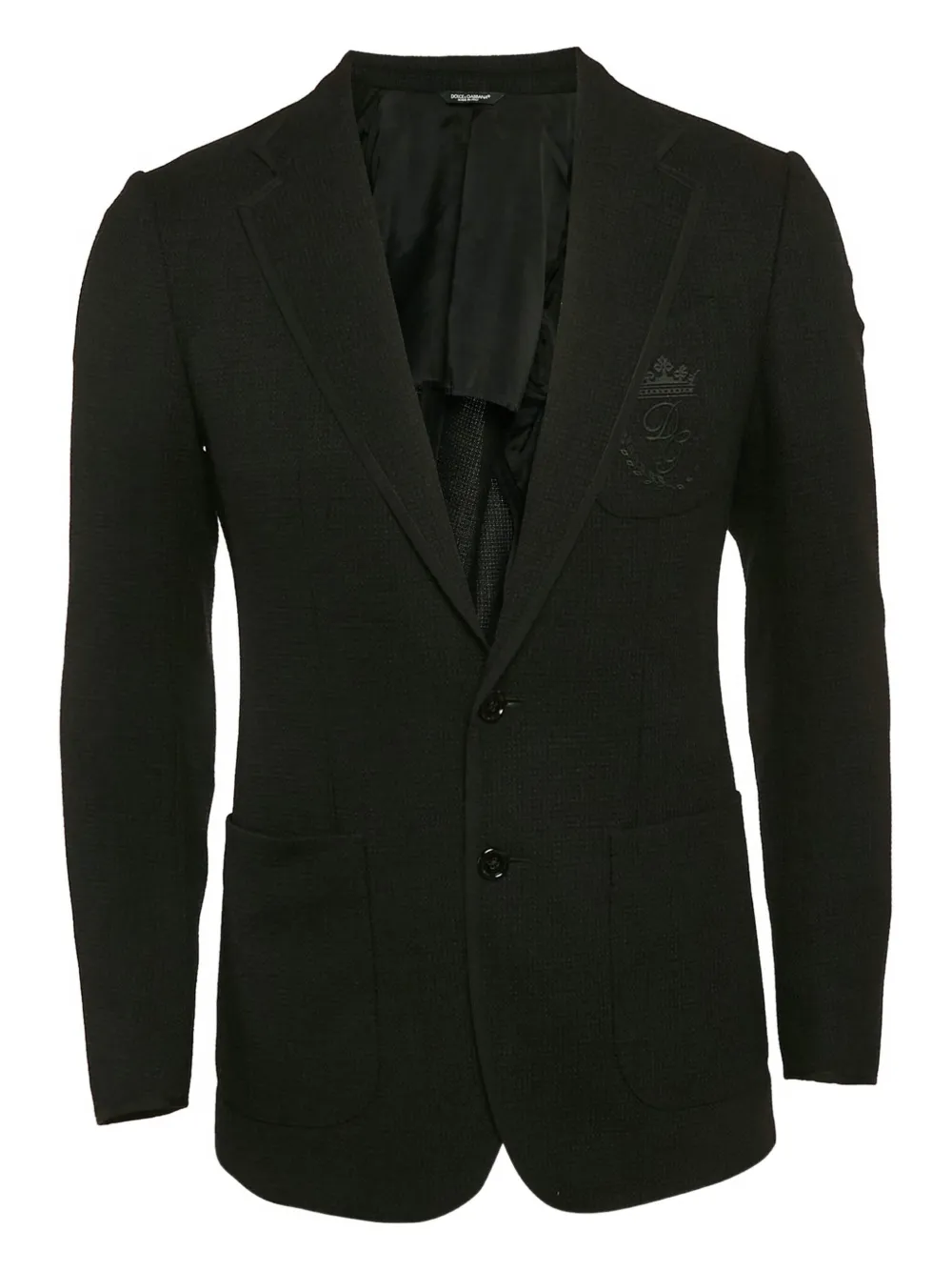 Dolce & Gabbana Pre-Owned 2024 embroidered-patch long-sleeves blazer | Black | Image 1