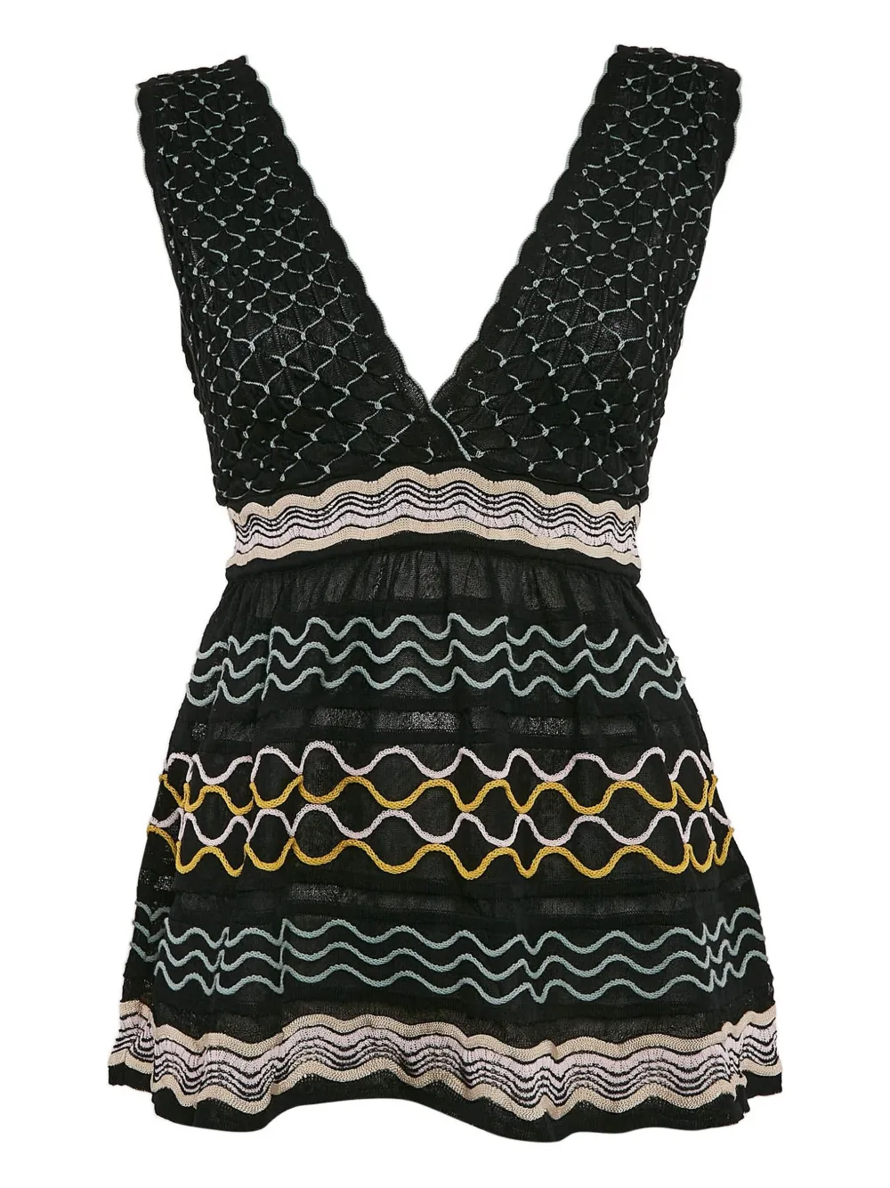 Missoni Pre-Owned knitted wave top | Black | Image 1