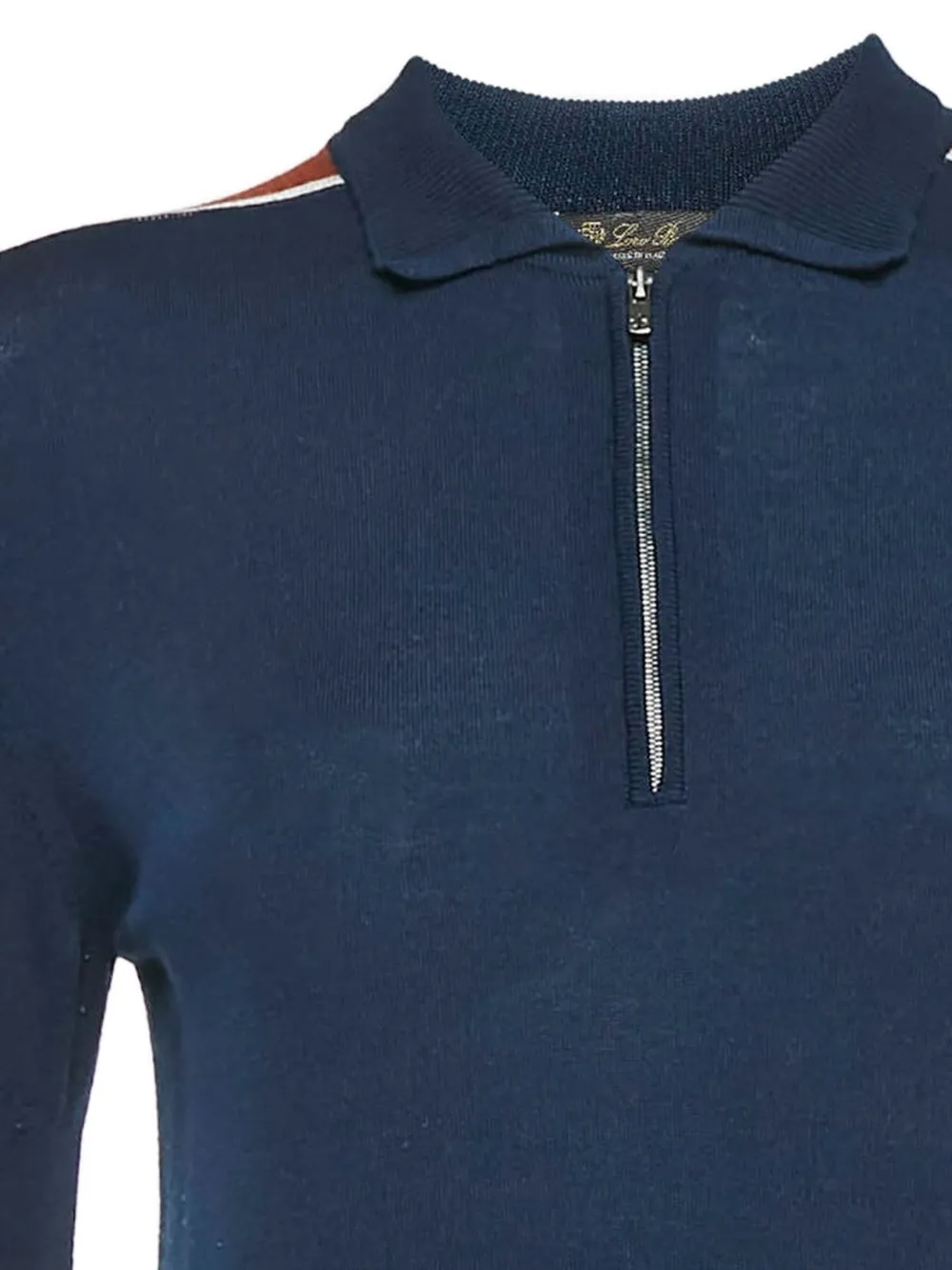 Pre-owned Loro Piana 2024 Zip-up Polo Shirt In Blue