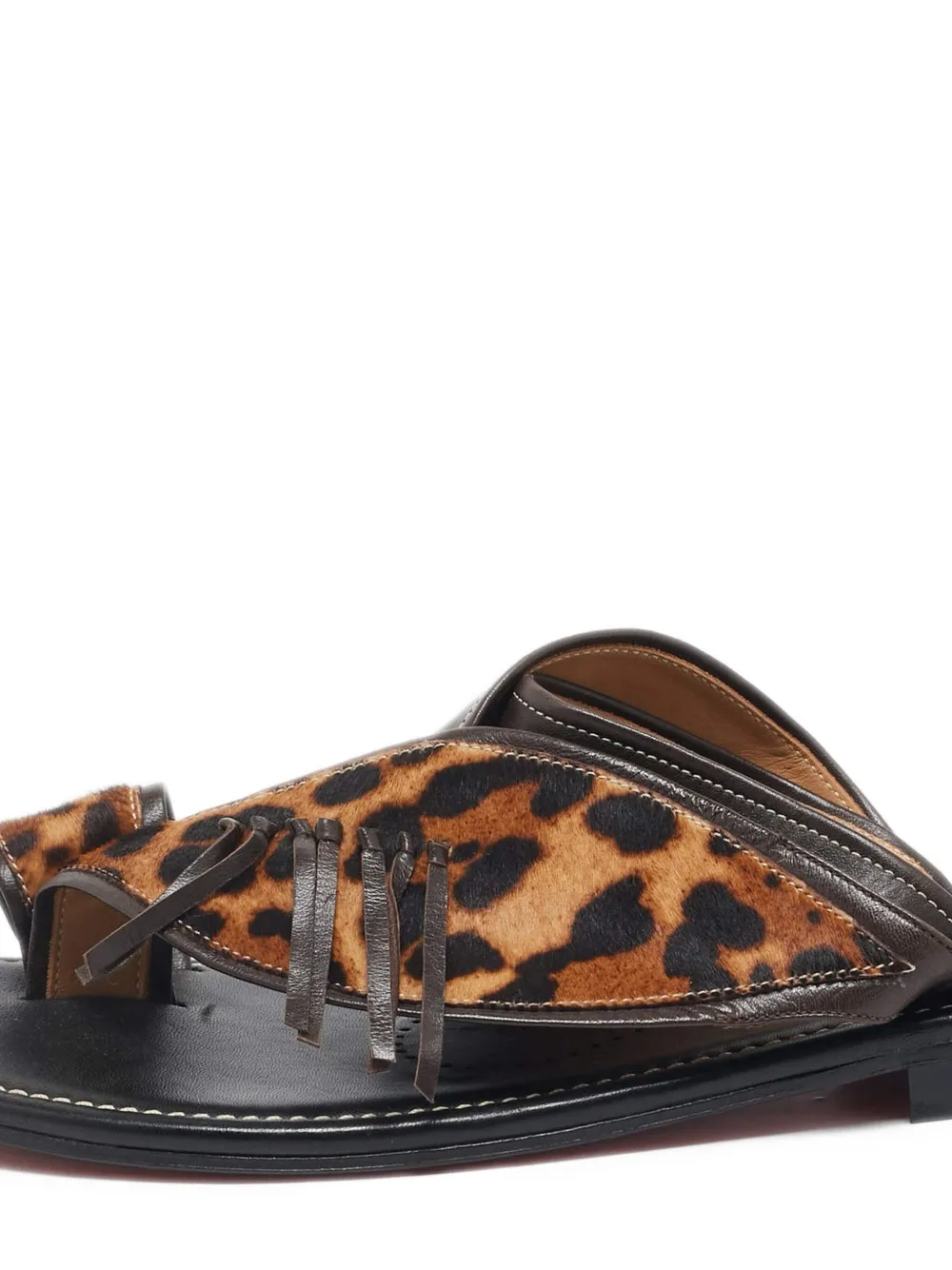 Christian Louboutin Pre-Owned leopard-print fringe sandals | Image 2
