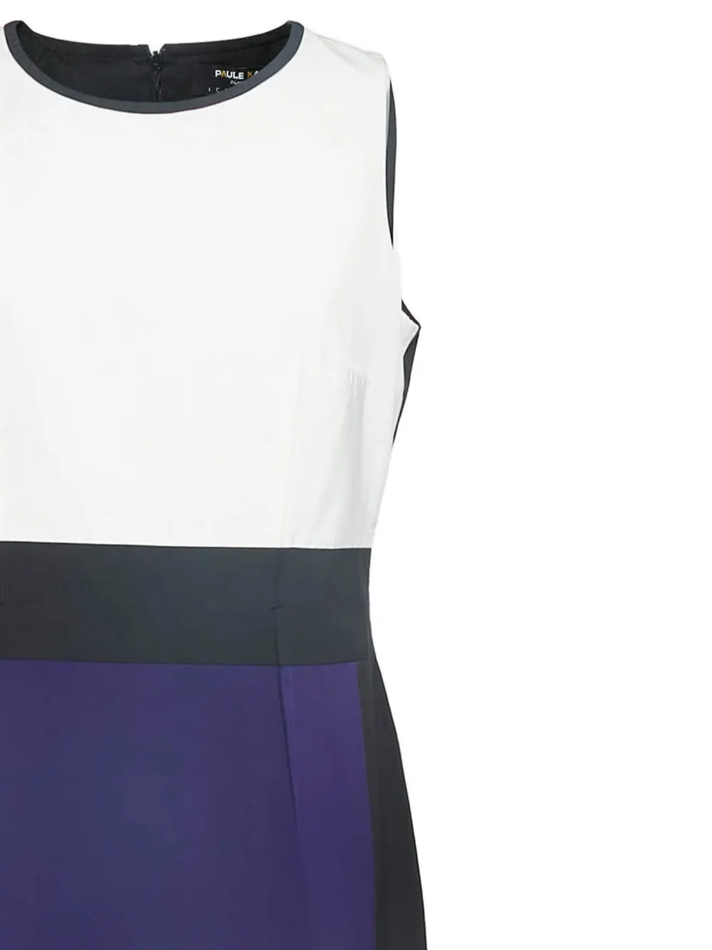 Paule Ka Jurk met colourblocking - Wit