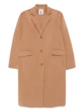 Semicouture button-fastening patch-pocket coat - Neutrals