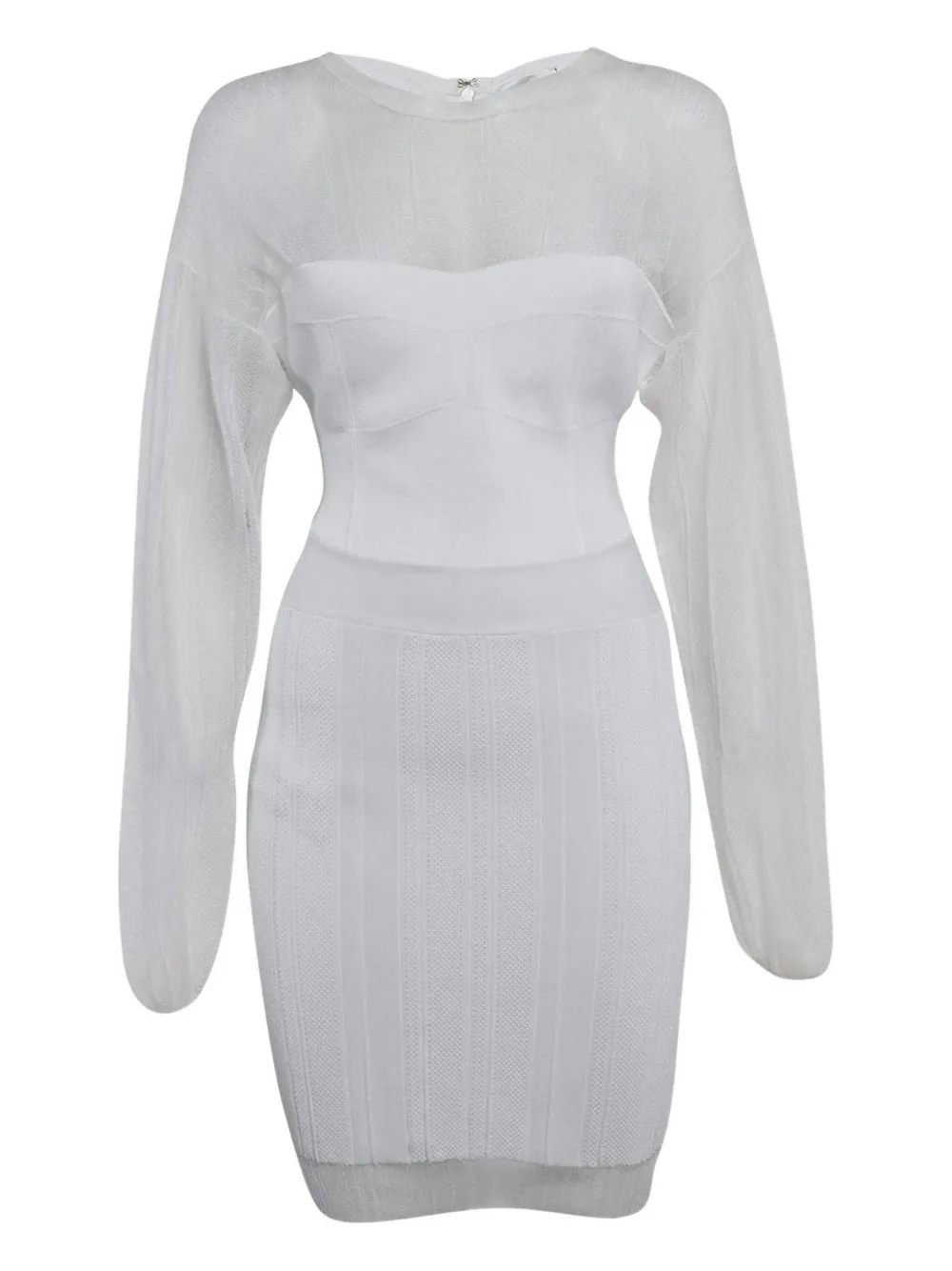 Hervé Léger Pre-Owned ribbed mini dress | White | Image 1