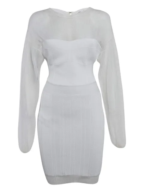 Hervé Léger Pre-Owned ribbed mini dress