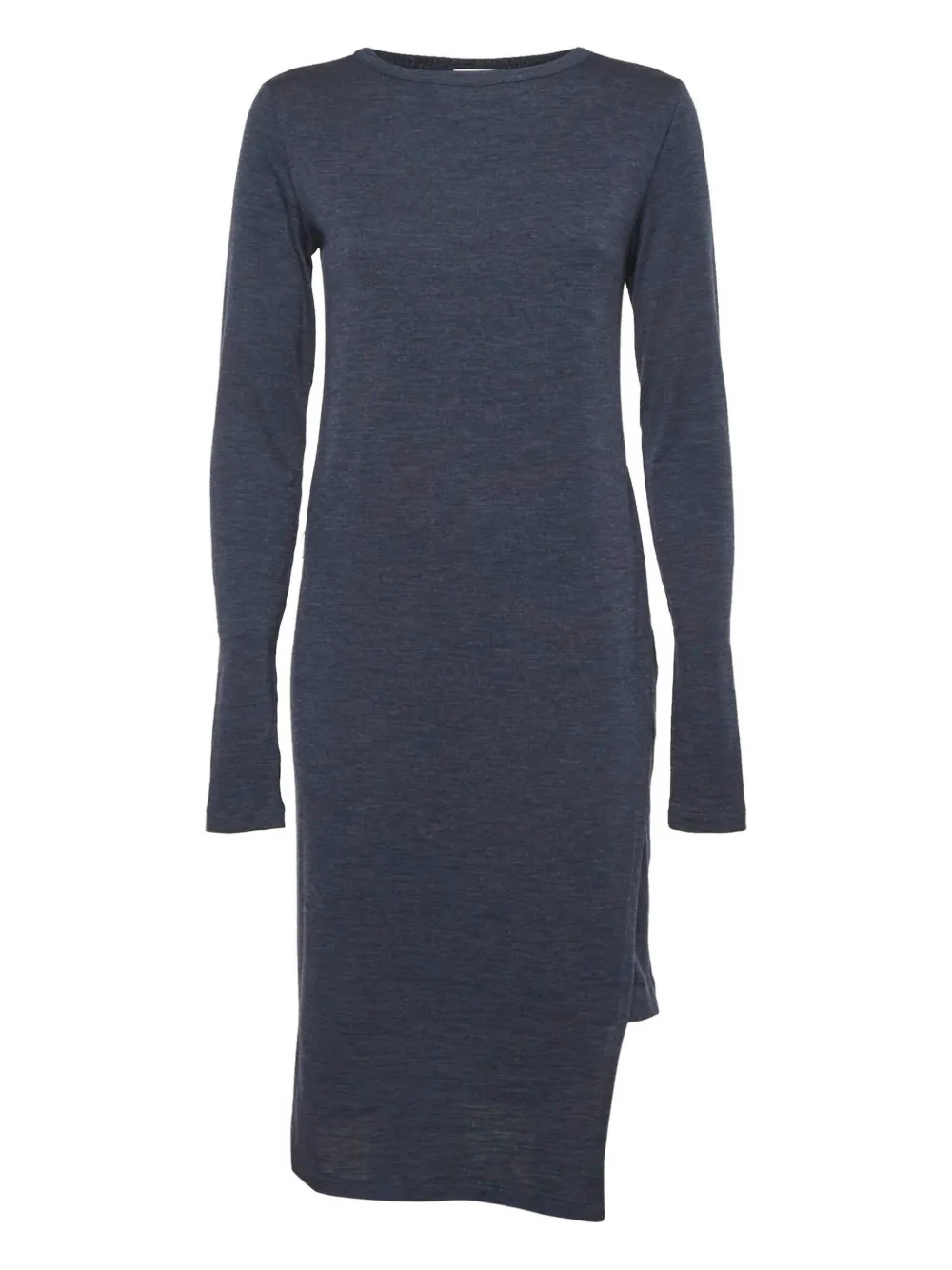 Brunello Cucinelli Vintage 2024 long-sleeve asymmetrical-hem midi dress | Blue | Image 1