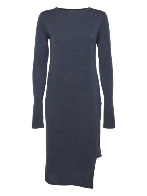 Brunello Cucinelli Vintage 2024 long-sleeve asymmetrical-hem midi dress