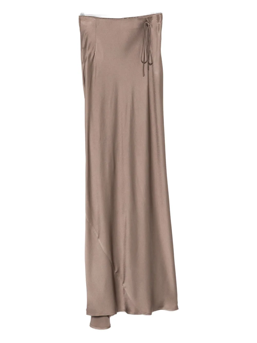 Semicouture Gonna asimmetrica in raso - Marrone