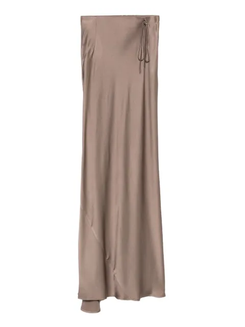 Semicouture asymmetric satin skirt