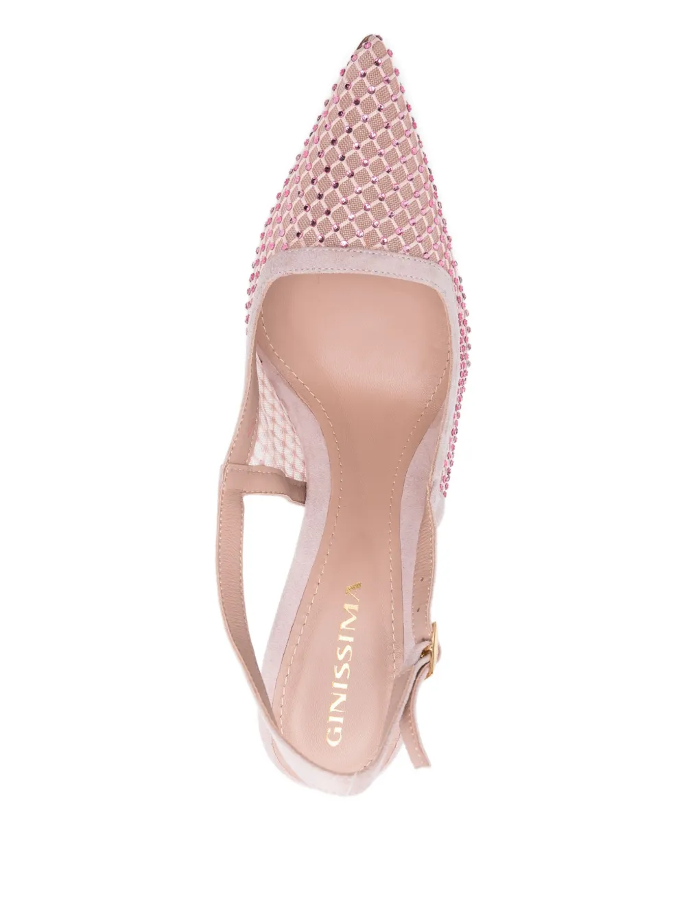 GINISSIMA 95mm crystal-embellished pumps Pink