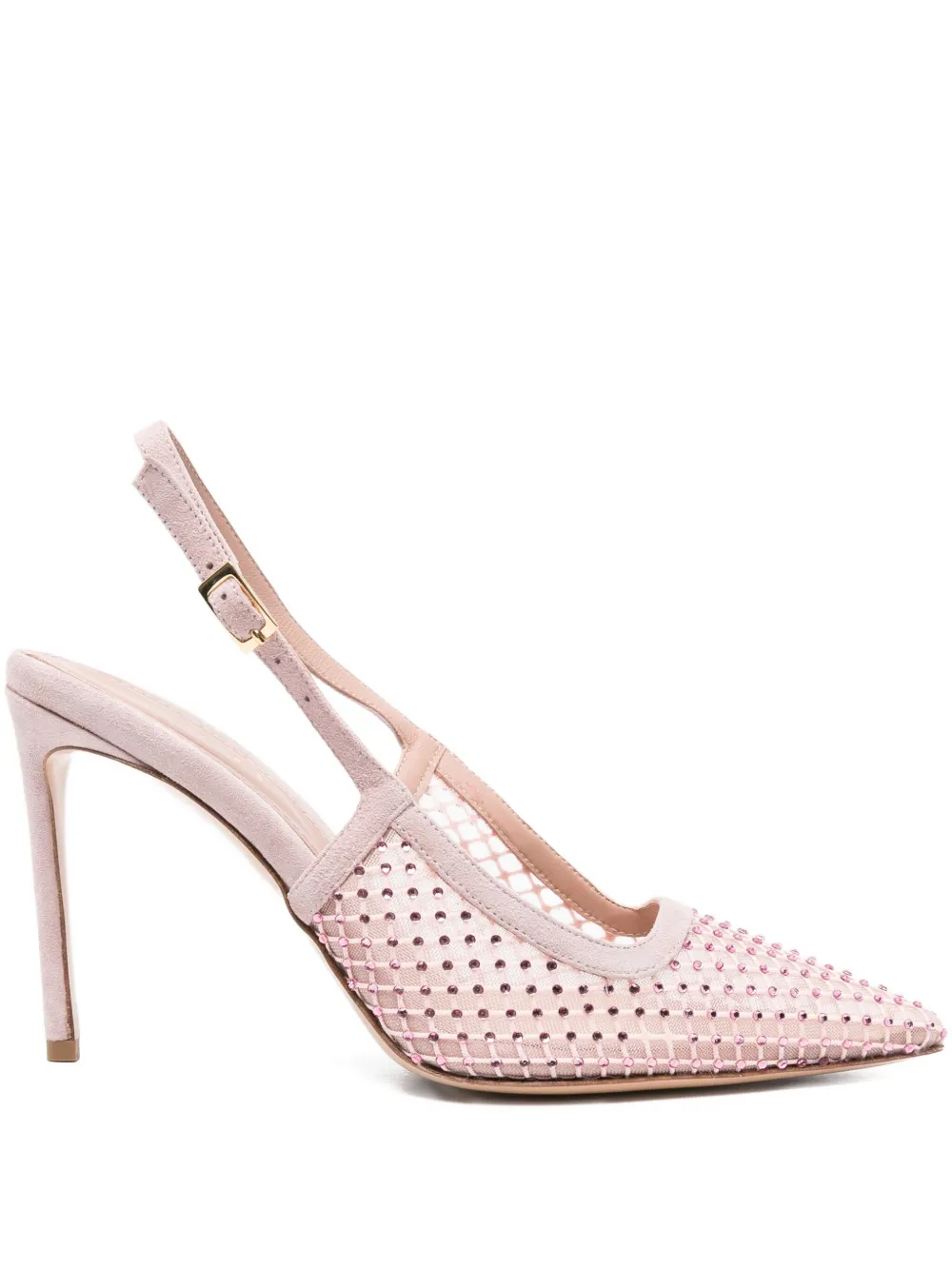 GINISSIMA 95mm crystal-embellished pumps Pink