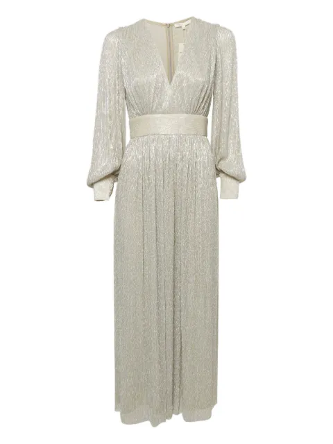 Maje lurex-detail pleated dress