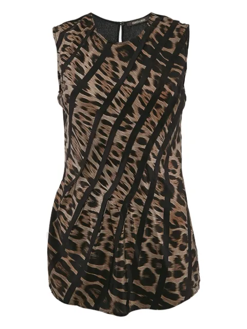 Roberto Cavalli Vintage leopard-print silk top