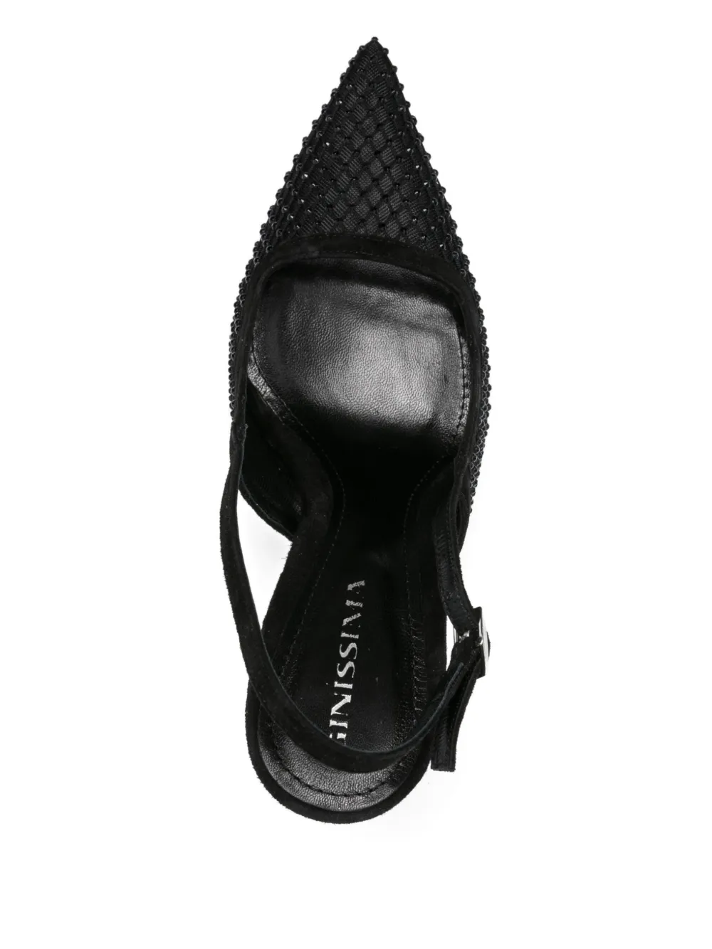 GINISSIMA 95mm crystal-embellished pumps Black