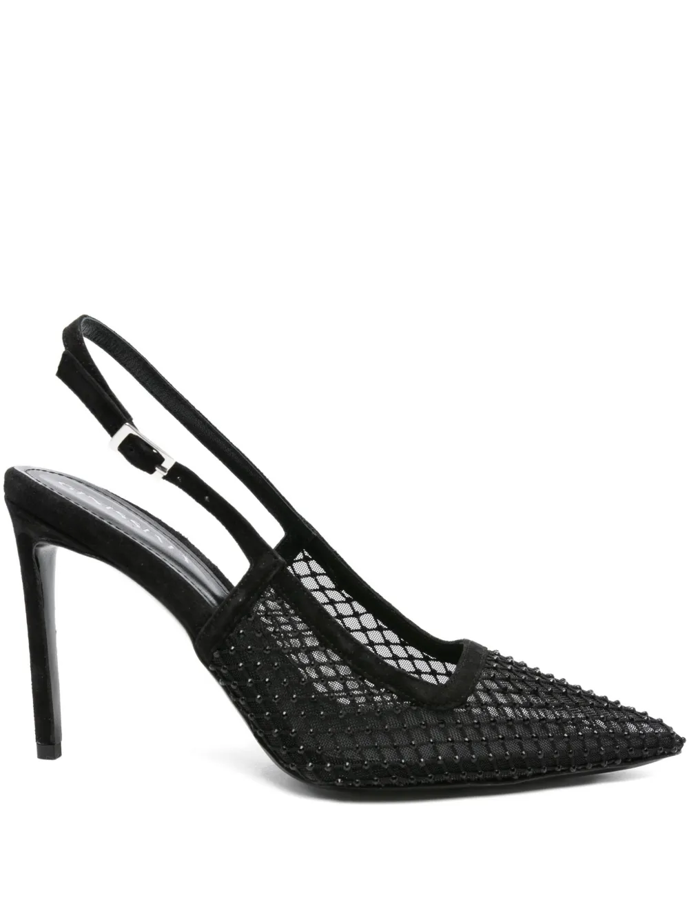 GINISSIMA 95mm crystal-embellished pumps Black