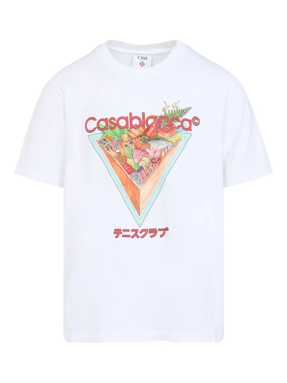 Casablanca Tennis Club Icon T-shirt met grafische triangel-print Wit