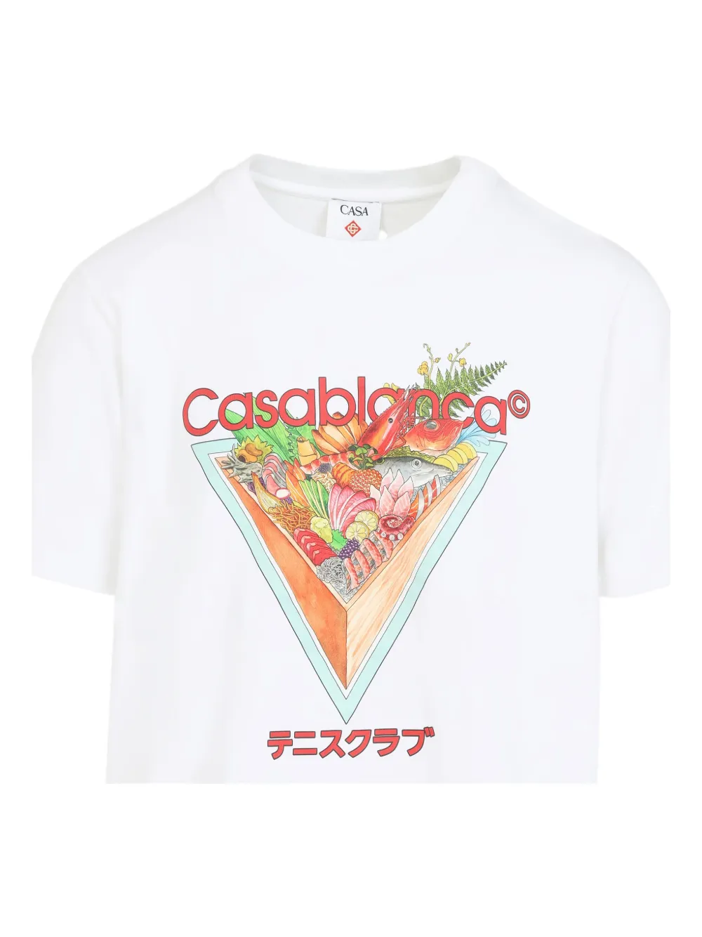 Casablanca Tennis Club Icon T-shirt met grafische triangel-print Wit