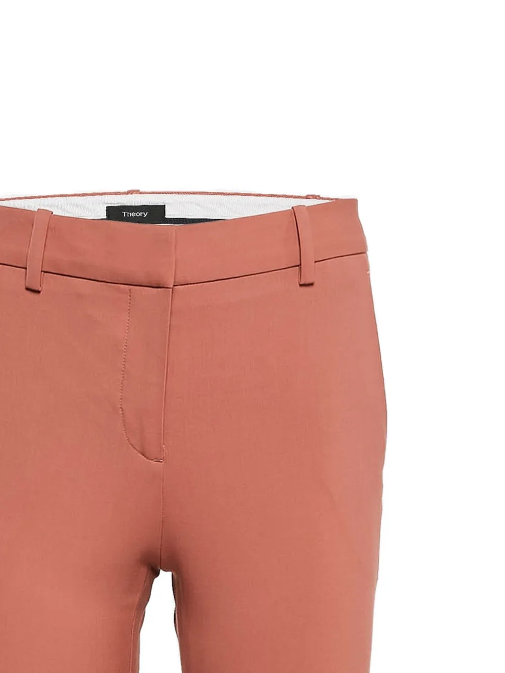 Theory Broek met toelopende pijpen - Oranje