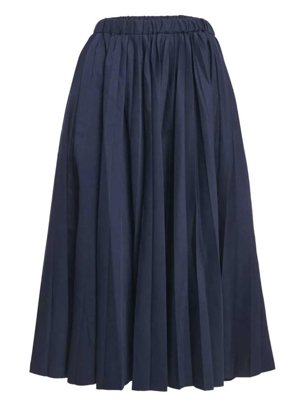 Pre-owned Comme Des Garçons 2024 Pleated Midi Skirt In Blue