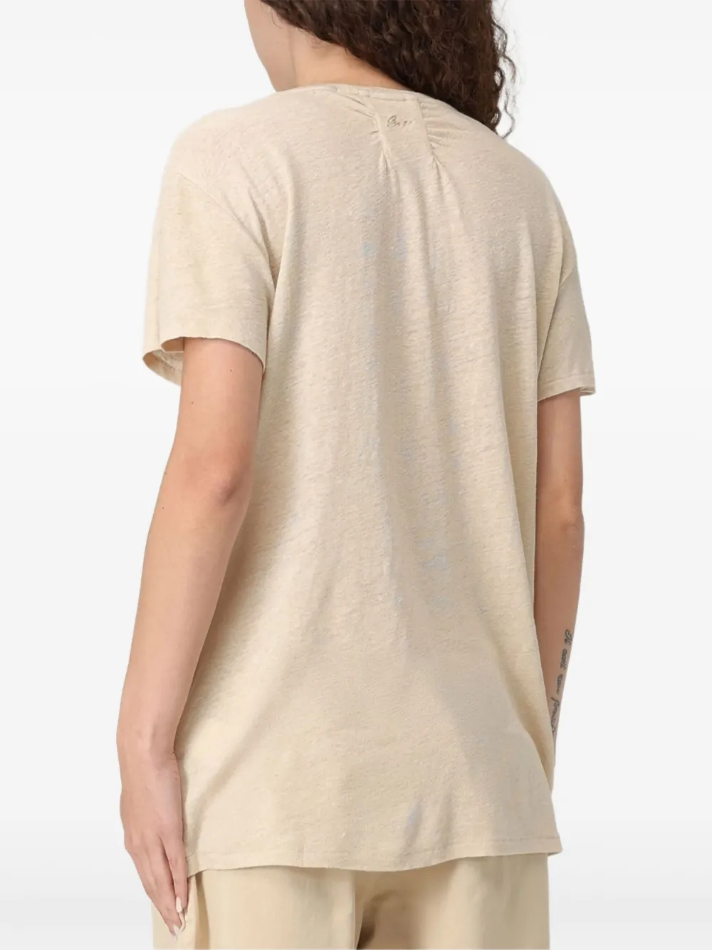  Boss Embroidered-detail Linen Top - Neutrals 