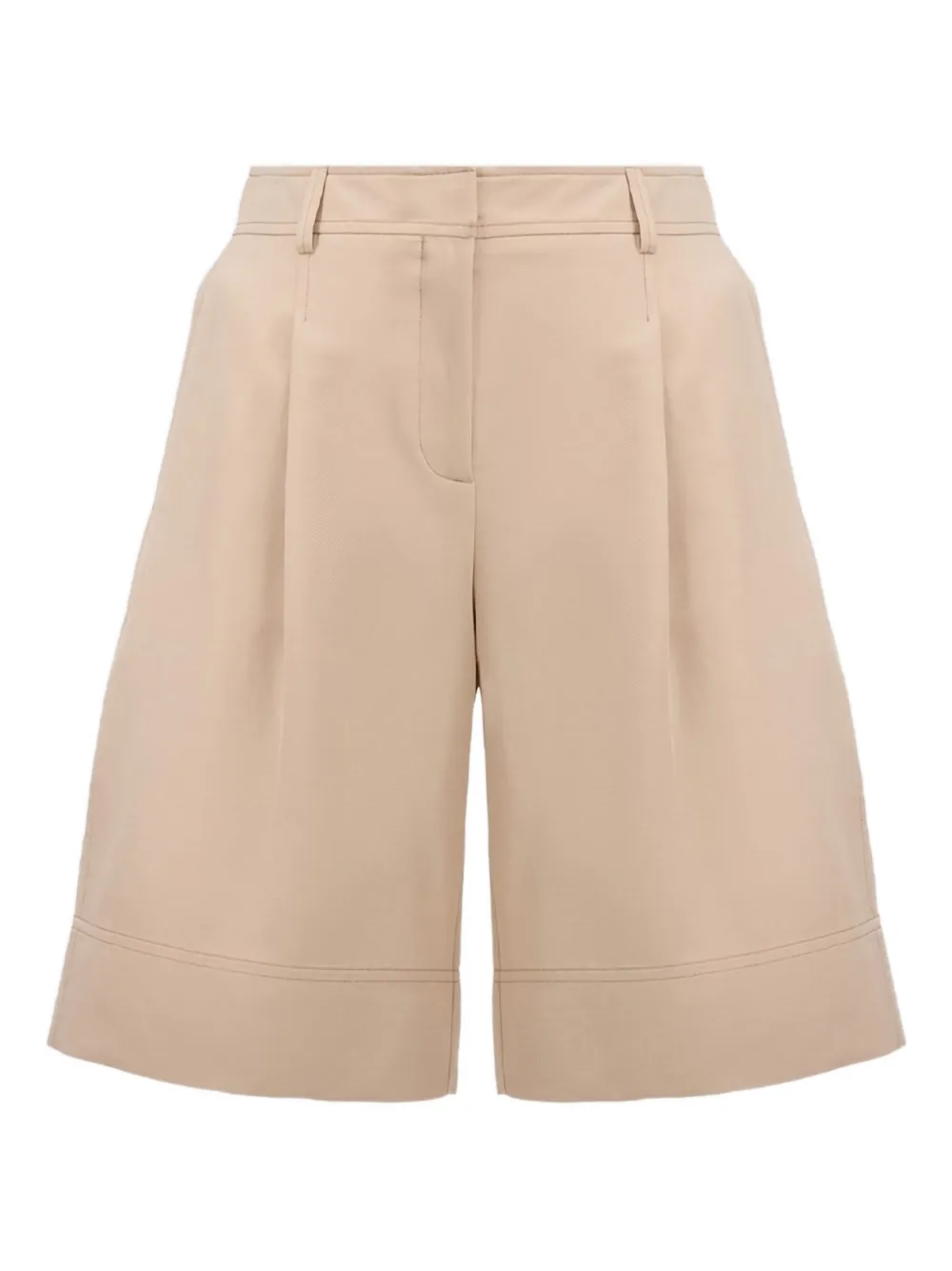 BOSS Geplooide shorts Beige