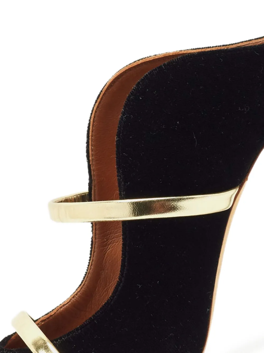 Malone Souliers Fluwelen muiltjes - Zwart