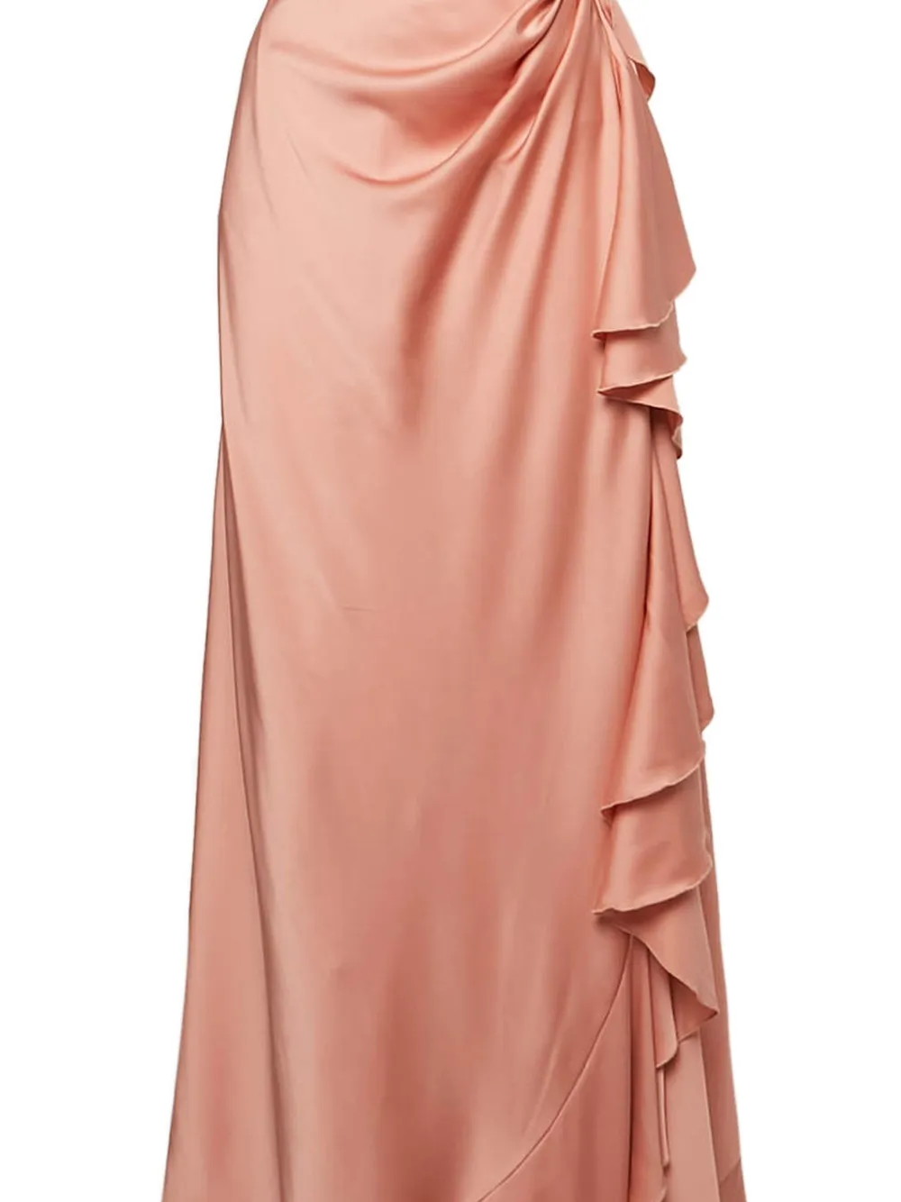 Maison Martin Margiela Pre-Owned Satijnen maxi-jurk met ruches - Roze