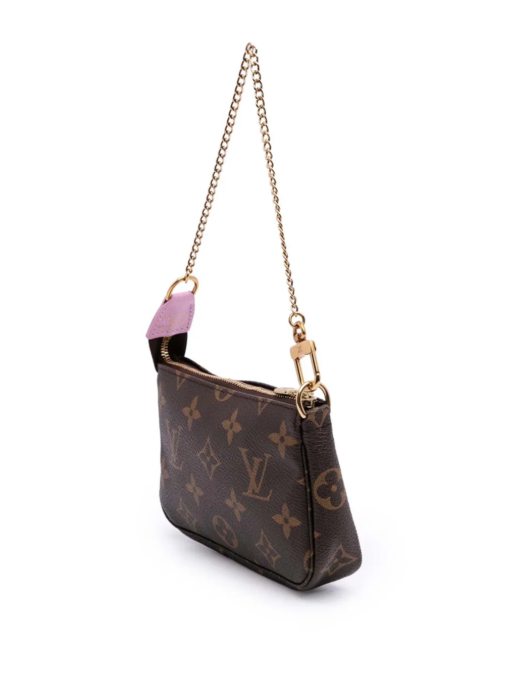Pre-owned Louis Vuitton 2016 Monogram Transatlantic Mini Pochette Accessoires Handbag In Brown