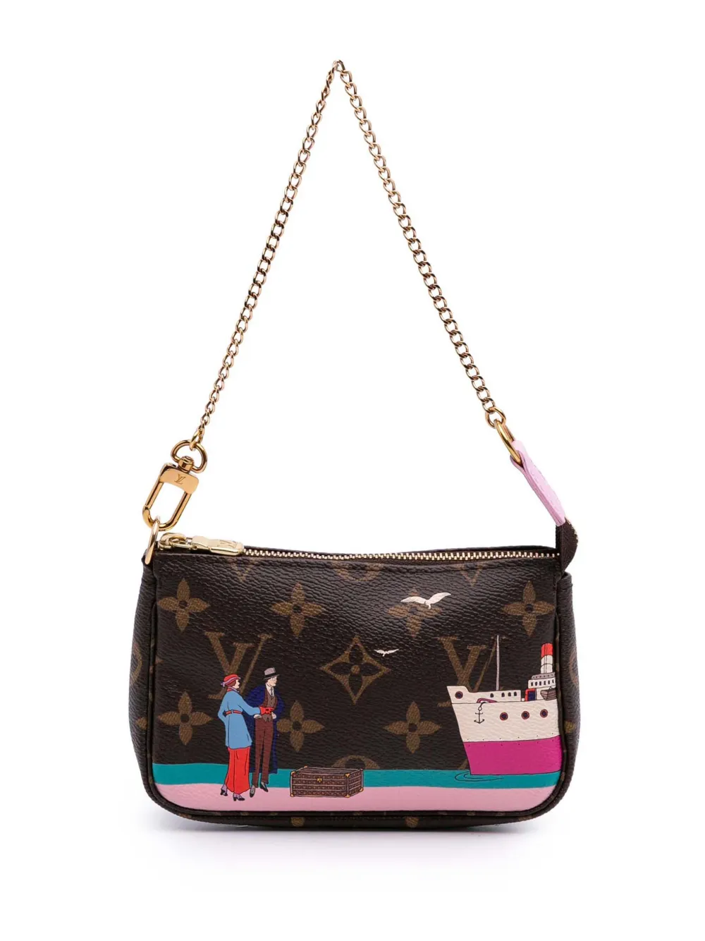 Louis Vuitton Pre-Owned 2016 モノグラム トランスアトランティック ミニ ポシェット アクセソワール Louis Vuitton Pre-Owned 2016 モノグラム トランスアトランティック ミニ ポシェット アクセソワール