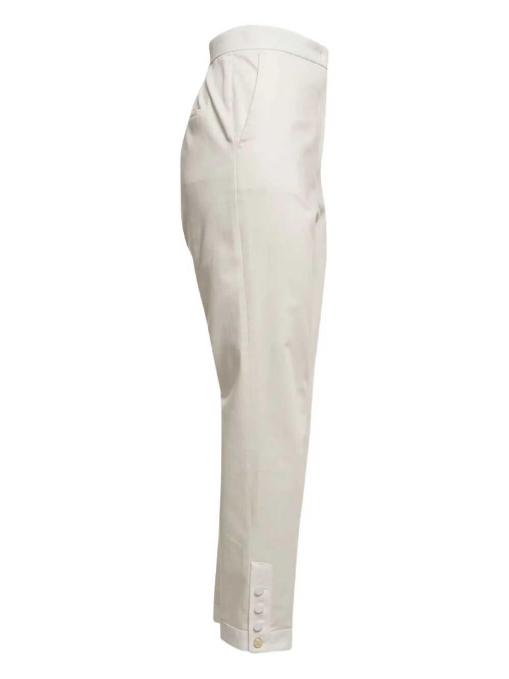 Pre-owned Max Mara 2024 High-waisted Trousers In White