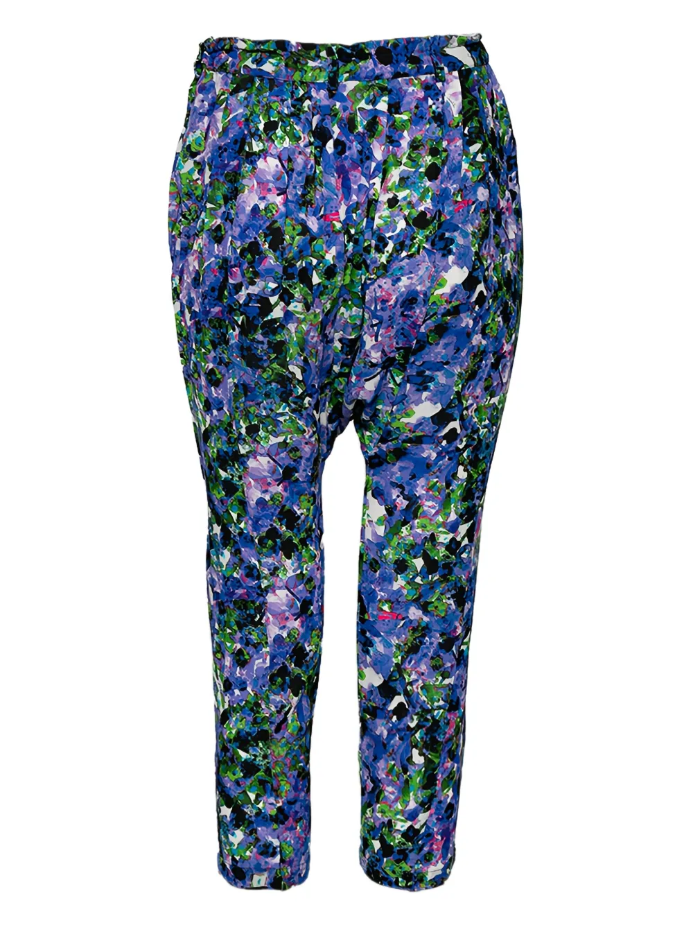 Roberto Cavalli Vintage Gedrapeerde broek met abstracte print - Paars