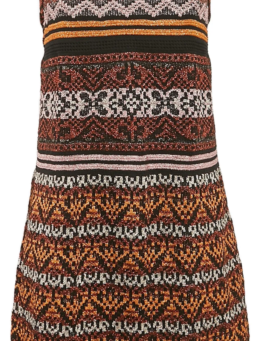 Missoni Pre-Owned Mini-jurk met geometrische print en ronde hals - Bruin