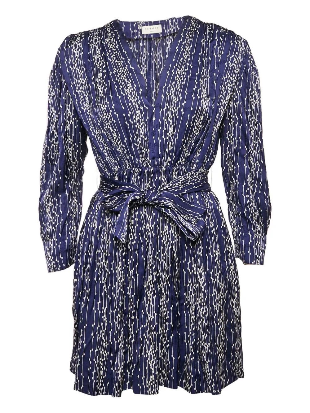 SANDRO V-neck mini dress | Blue | Image 1
