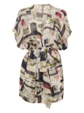 Oscar de la Renta Pre-Owned Postage Fish Silk Top - Neutrals