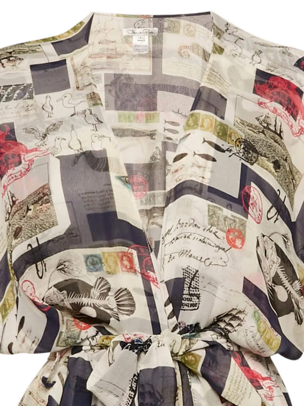 Oscar de la Renta Pre-Owned Postage Fish Silk Top | Image 2