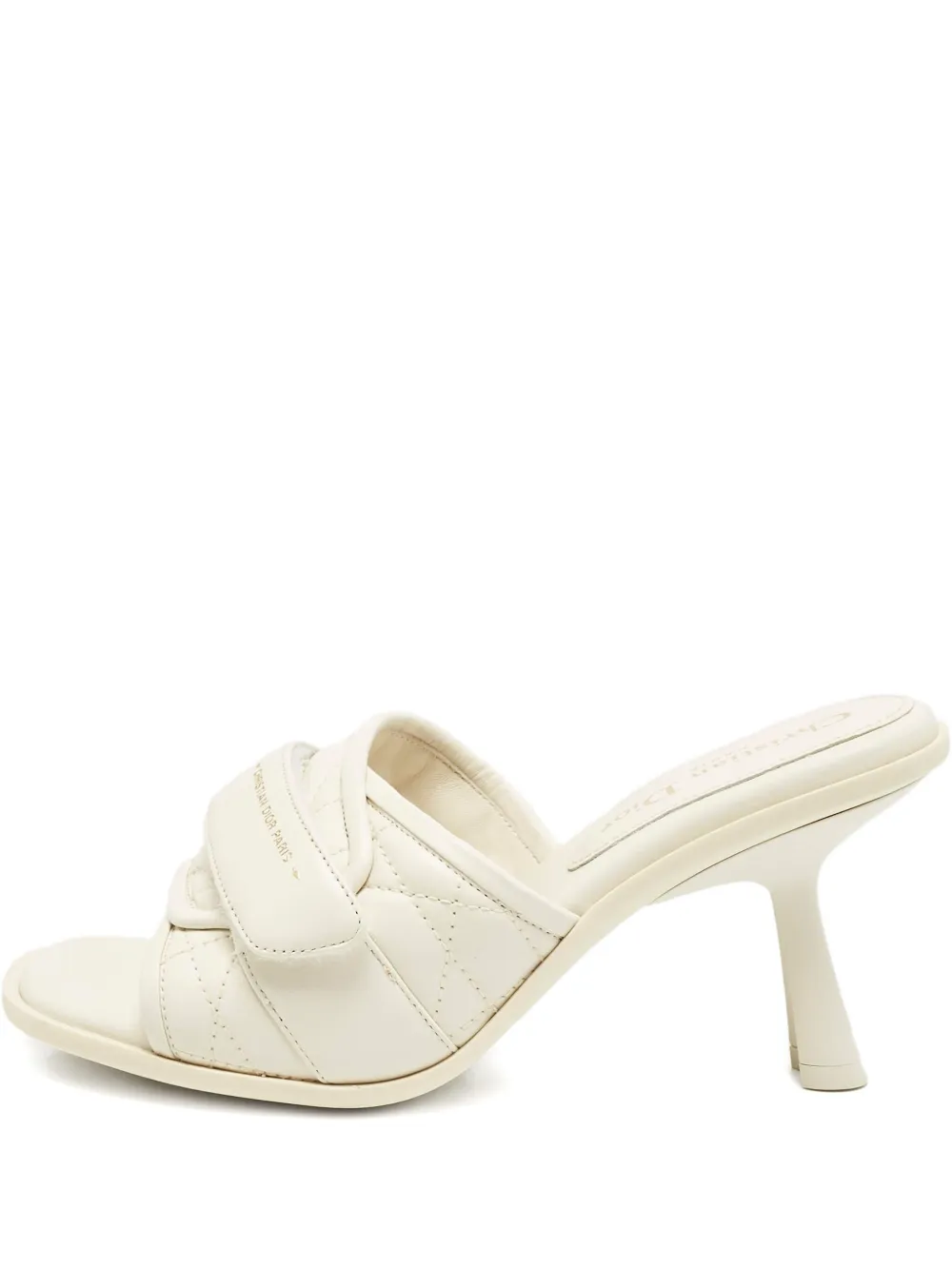 Christian Dior Pre-Owned Sandali trapuntati in pelle 90mm - Bianco