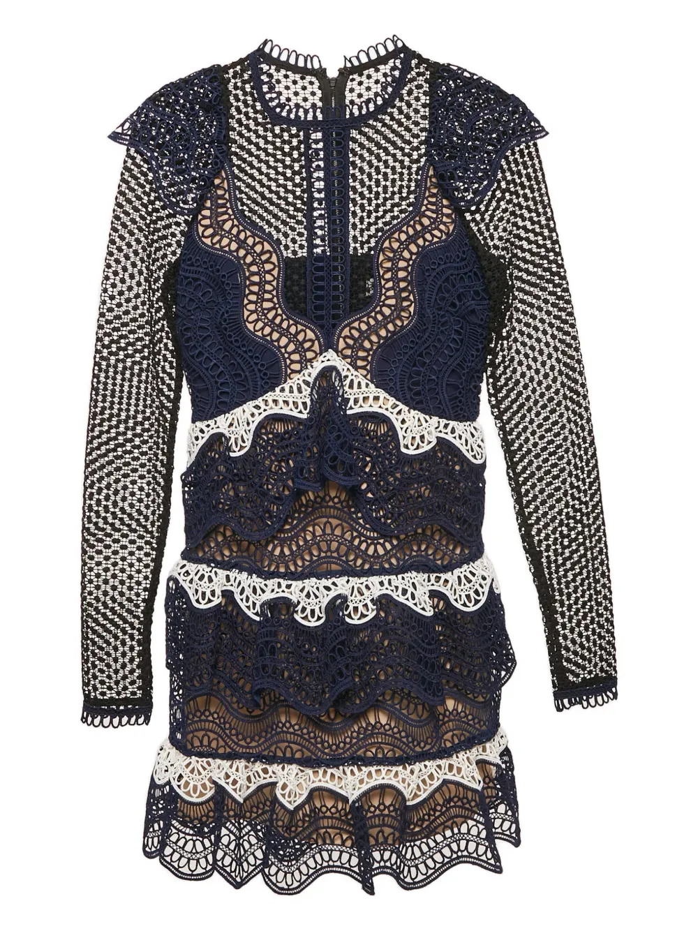 Self-Portrait ruffled mini dress | Blue | Image 1
